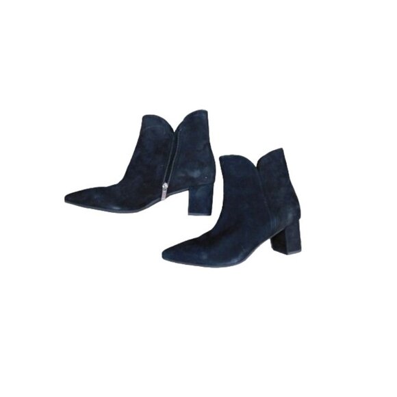 Aquatalia Size 10.5 Black Suede Leather Designer Boots Italy NEW - Picture 5 of 7